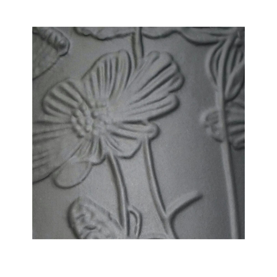 image 1 of Kew Stoneware Meadow Planter - Stoneware - L20.5 x W20.5 x H20.5 cm - Grey | Grey