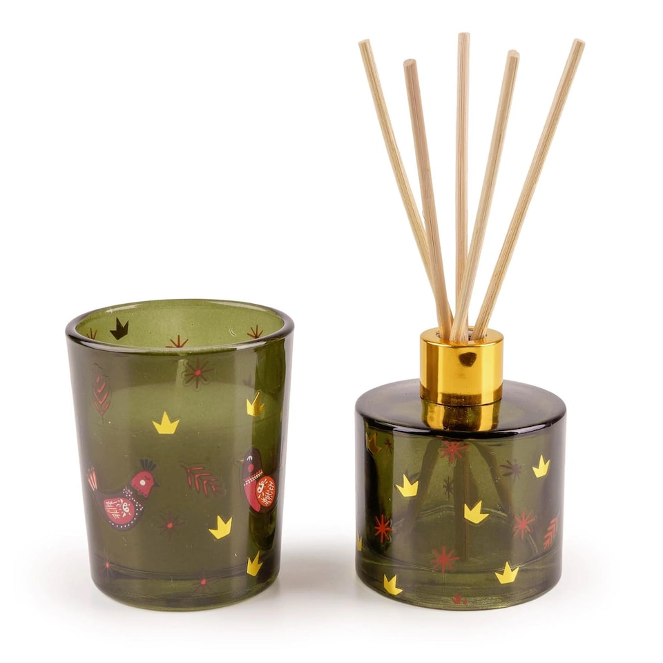 image 1 of Candlelight Christmas Reed Diffuser and Candle Gift Set