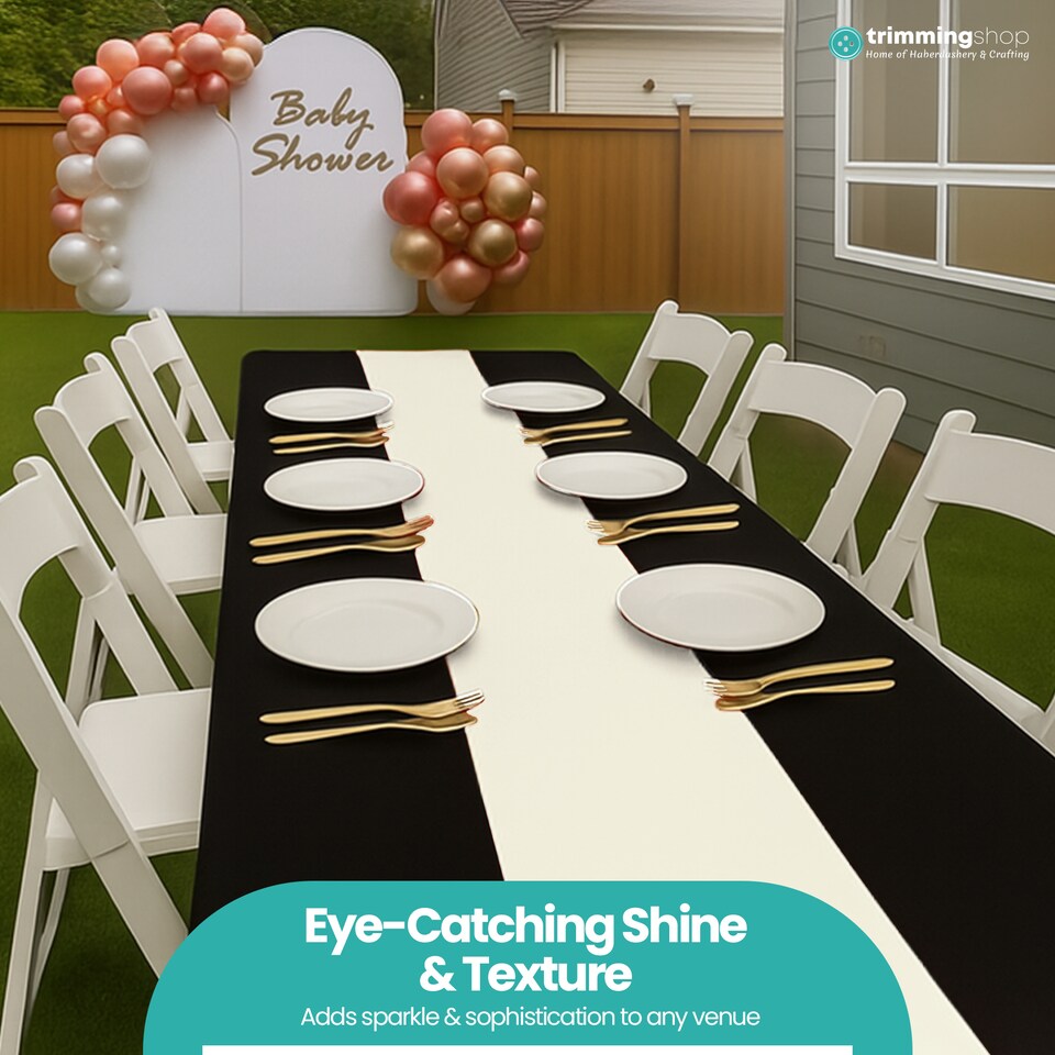 image 1 of Satin Table Runner for Dining Table - 11 x 108 Inch