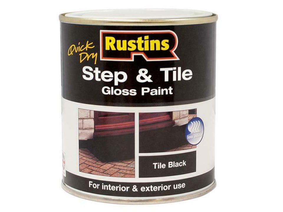 image 1 of Rustins Quick Dry Step & Tile Paint Black 250ml