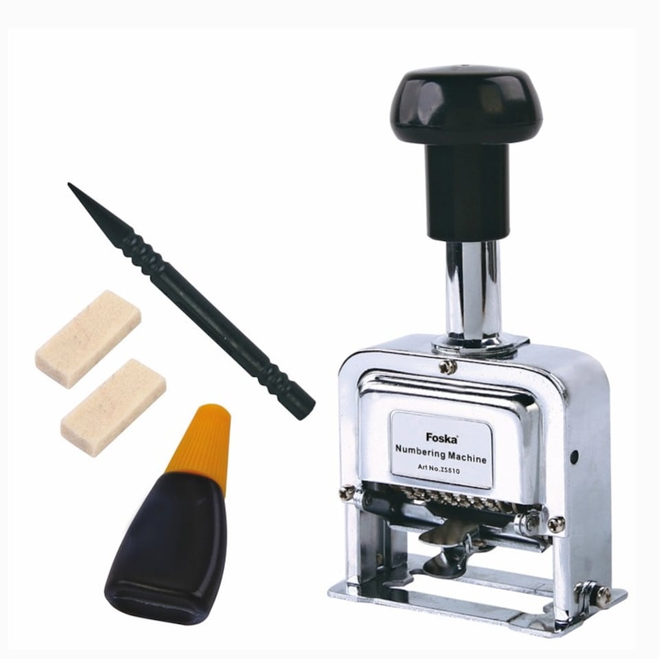 image 1 of 8 Digits Numbering Machine - Automatic Number Stamp Coding