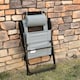 image 7 of Outsunny Set of 2 Portable Folding Recliner Metal Outdoor Patio Chaise Lounge Chairs with Adjustable Backrest, Grey