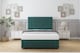 image 1 of Sloomy Kingsley Emerald Plush Divan Bed With Mattress 2 Drawers Left Side With 54" Floor Standing Headboard & 12" Matching Footboard 5' King | Green | Emerald | King | 1