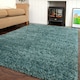 image 1 of KUKOON Ocean Blue Deep Pile Shaggy Living Room Area Rug 160cm x 230cm