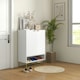 image 2 of HOMCOM Shoe Cabinet with 2 Chevron Doors, Adjustable Shelf for 12 Pairs