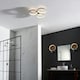 image 3 of Radius Modern Designer Round LED Semi Flush Ceiling Light Chrome, Warm White, IP44