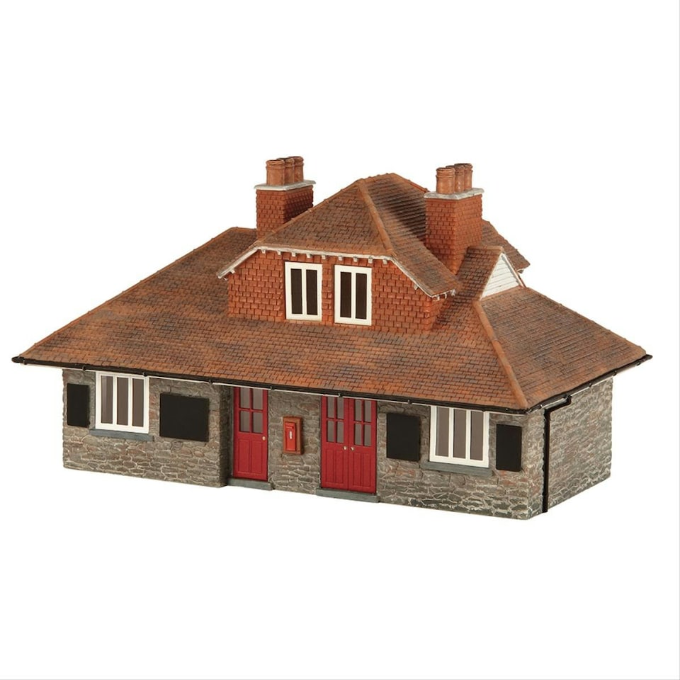 image 1 of Bachmann Scenecraft Narrow Gauge Station Red (Pre-Built)