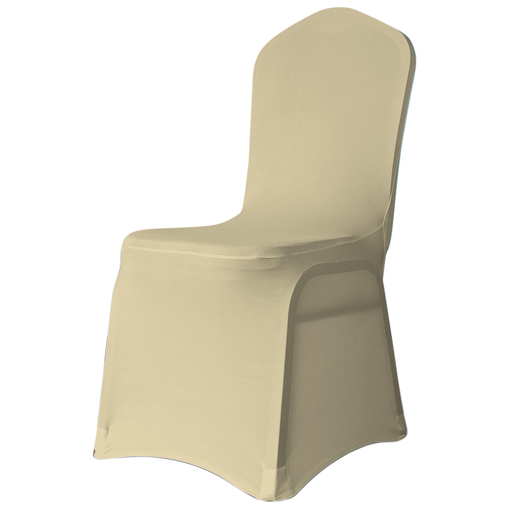 Neel Blue Spandex Polyester Stretch Chair Cover, Washable & Removable Slipcovers in Beige
