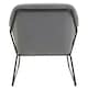 image 4 of Interiors by Premier Grey Velvet Black Frame Armchair, Easy Care Velvet Chairs, Indoor Dining with Velvet Dining Chair