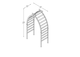 image 2 of Forest Garden Whitby Curved Wooden Garden Arch