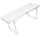 image 1 of 6ft Folding Outdoor Camping Kitchen Work Top Table | White