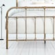 image 6 of Camden Victorian Hospital Style Distressed Antique Brass Effect Metal Bed Frame | Bronze | Antique Brass | Small Double