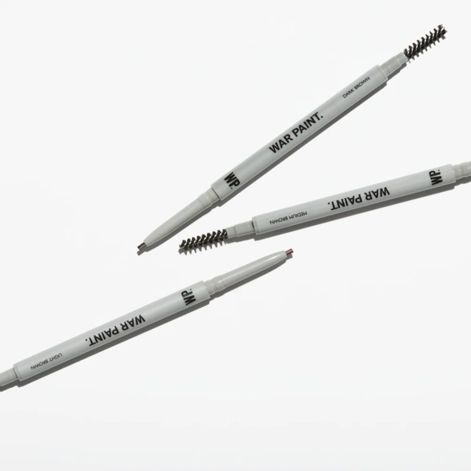 image 1 of War Paint The Shape & Filler Dual-Ended Beard and Brow Defining Pencil, Helps Create Hair-Like Strokes for a Natural, Fuller Look, Medium Brown 0.1g