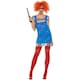 image 2 of Chucky Womens/Ladies Costume - Blue - XS | Multi | XS