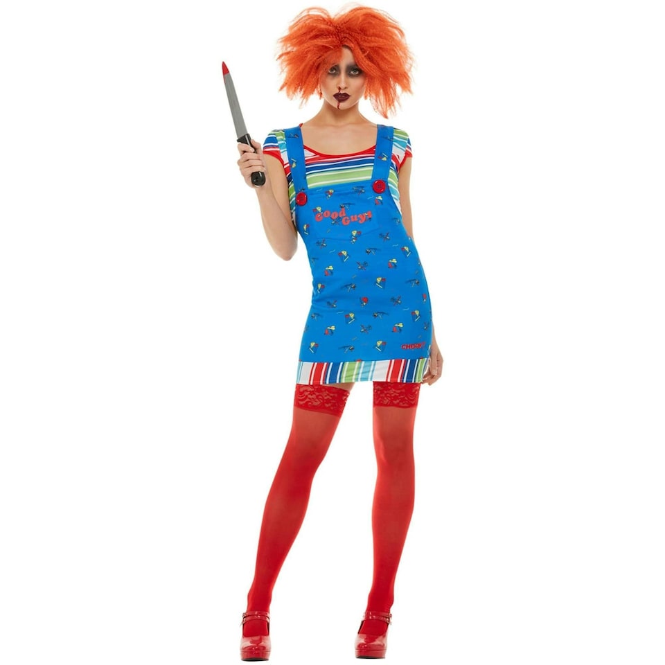 image 1 of Chucky Womens/Ladies Costume - Blue - XS | Multi | XS