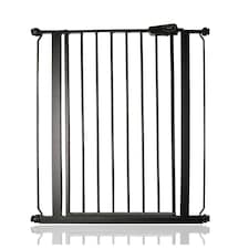 Safetots Extra Tall Metal Safety Gate Pressure Fit, 120.3cm - 127.9cm, Slate Grey, 104cm in Height, Extra Tall Stair Gate, Tall Baby Gate, Easy Installation