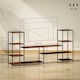 image 7 of HOMCOM TV Unit for TVs up to 55 Inches, Industrial TV Stand with Shelves Brown