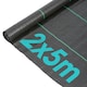 image 1 of Harbour Housewares 110gsm Weed Control Membrane - 2m x 5m (1 Roll) - Weed Fabric Garden Membrane Weed Membrane Flower Bed Membrane Black