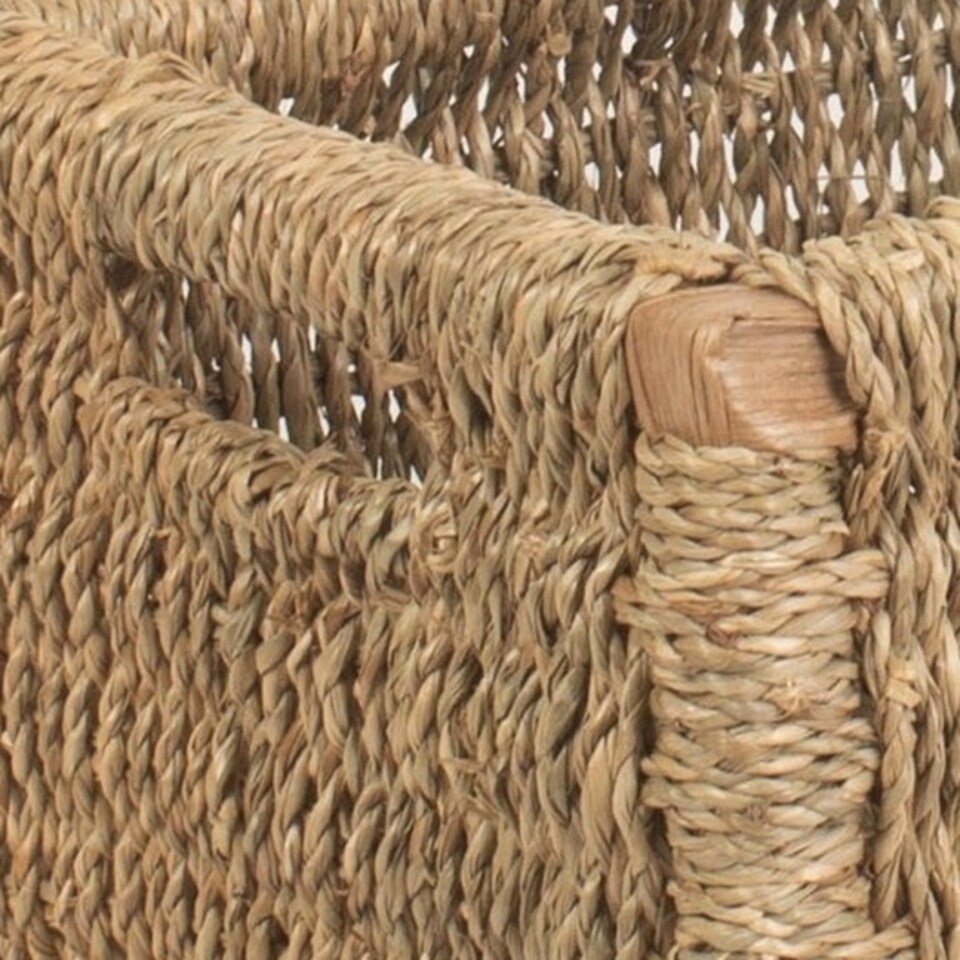 image 1 of Large Seagrass Storage Basket | Green | Green | L