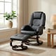 image 2 of HOMCOM Recliner Chair with Footstool, Swivel Recliner Armchair