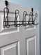 image 1 of Showerdrape Lyrical Black Over Door Storage Hooks