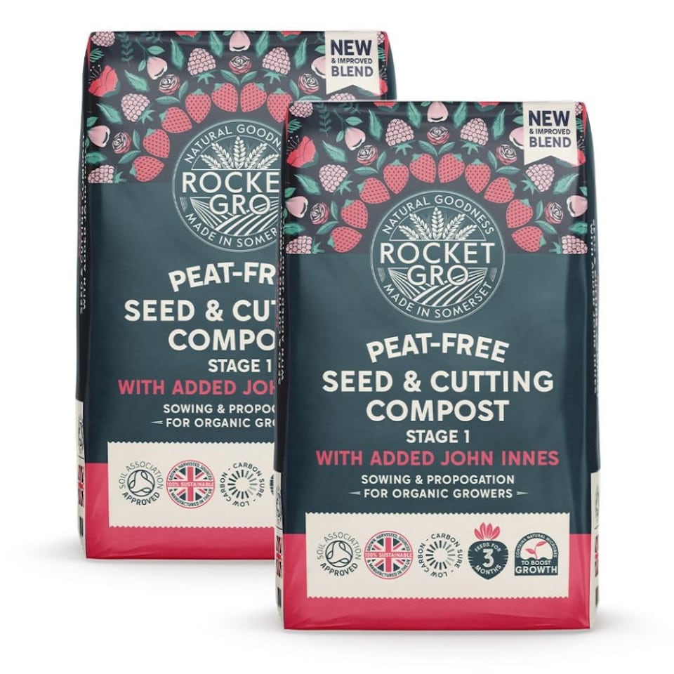 RocketGro Peat Free Seed & Cutting Compost with added John Innes 20 Litre x 2 Units