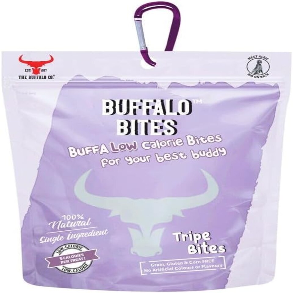 Buffalo Buffalo Bite Training Tripe Adult Treat Dog pet food packaging