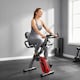 image 2 of SPORTNOW Folding Exercise Bike with Resistance Bands
