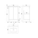 image 2 of Balterley Mavesyn Contemporary 2 Door Floor Standing Vanity Unit with Minimalist Basin, Satin White, 500mm