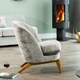 image 3 of Mateo Fabric Accent Chair - Light Grey