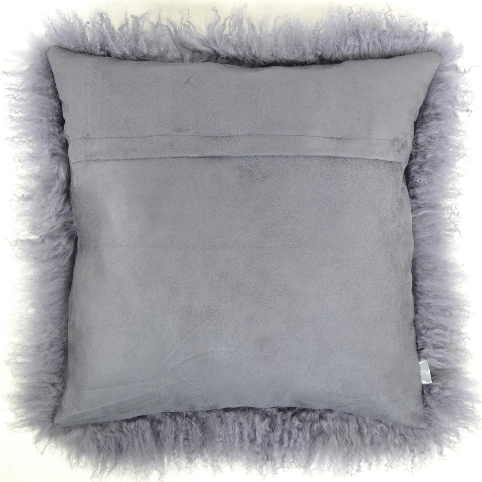 image 1 of SNUGRUGS Mongolian Sheepskin Cushion - Square - 40cm x 40cm White | Ivory | 40cmx40cm