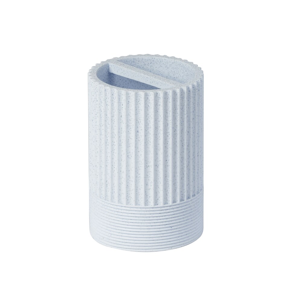 image 1 of Showerdrape Tranquil Pale Blue Sparkle Toothbrush Holder | Blue | 1