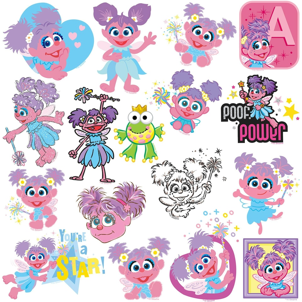 image 1 of Sesame Street Deluxe Abby Stickers (Pack of 50) - Multicoloured - One Size