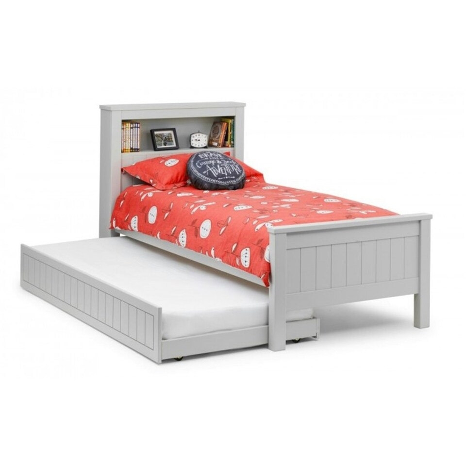 image 1 of Dove Grey Bookcase Bed with Underbed - Single 3ft (90cm)