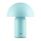 image 2 of Modern Rechargeable Mushroom Table Lamp in Mat Duck Egg with Touch Dimmer Button | Blue | Duck Egg | 1