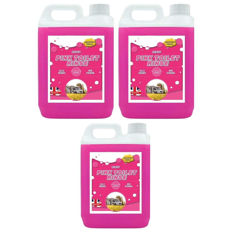 image 1 of 2 x 5L Pink Odour Neutralising Concentrated Powerful Toilet Cleaner For Motor Homes & Caravans