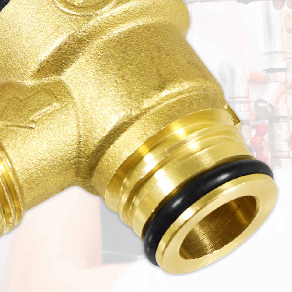 image 1 of SPARES2GO Pressure Relief Valve for Vaillant ecoFIT ecoTEC Plus Pro VU VUW Boiler 3 Bar 1/2" Safety PRV (178985)