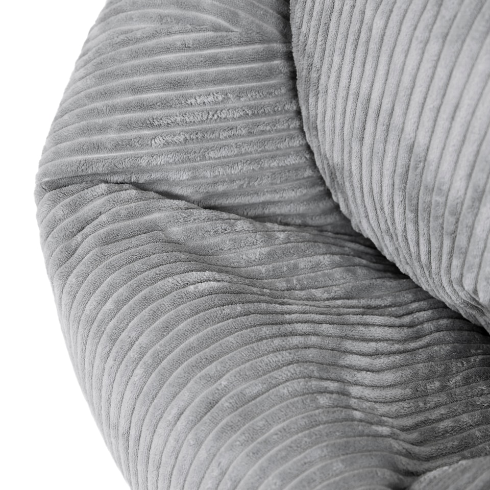 image 1 of icon Kids Kingston Cord Classic Bean Bag and Mini Square Footstool, Grey