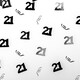 image 2 of 4 x 14g Black 21st Birthday Confetti