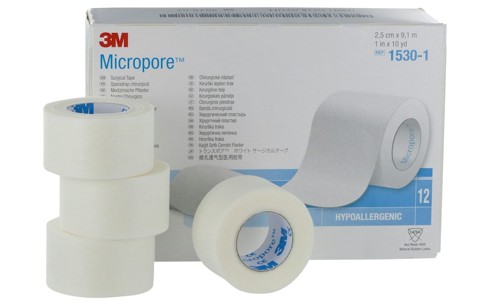 image 1 of Micropore Tape White 2.5cm box of 12