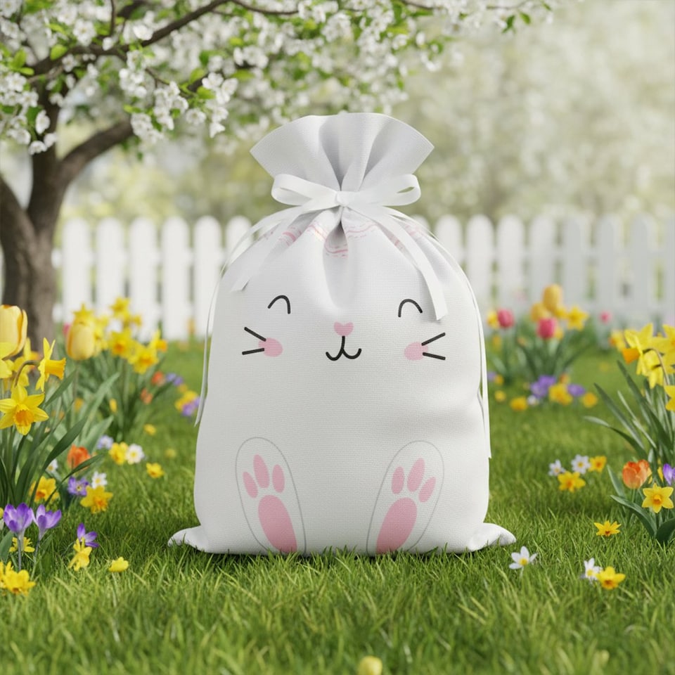 image 1 of Bunny Easter Woven Character Bags - Pack of 3
