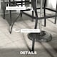 image 5 of Outsunny Garden Dining Table w/ Umbrella Hole, Dining Table for 4, Grey