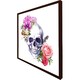 image 2 of Human skull with flowers (Picutre Frame) Black | S