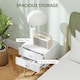 image 5 of HOMCOM Bedside Tables Set of 2 with 2 Drawers for Bedroom, White