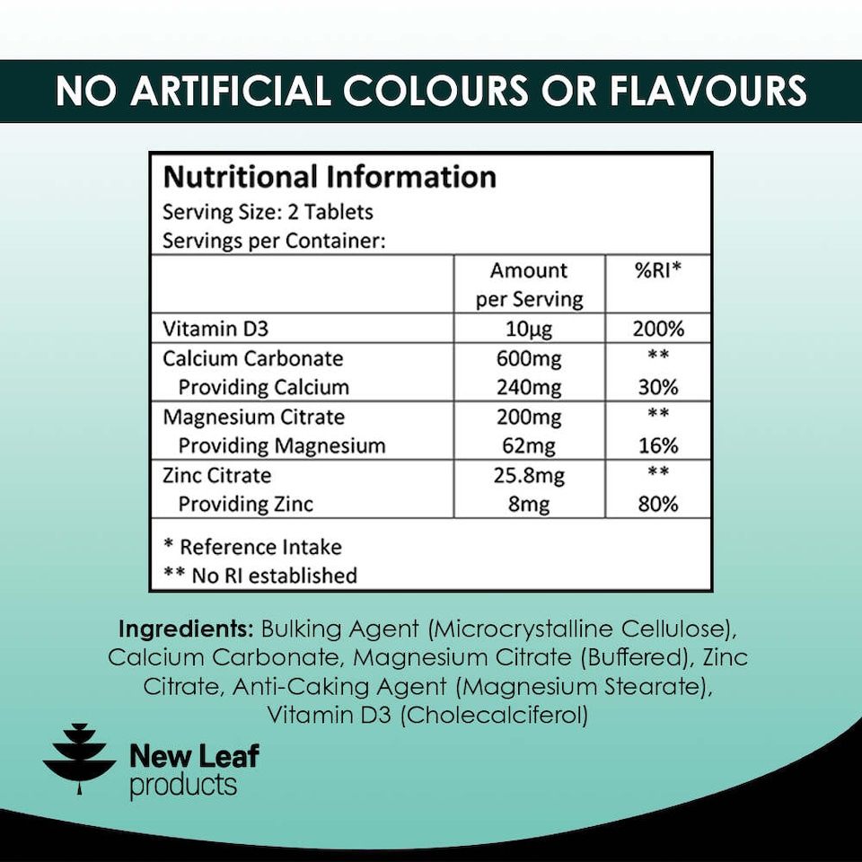 image 1 of Calcium Complex - Magnesium Zinc Vitamin D 120 Fill