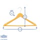 image 3 of Harbour Housewares Wooden Childrens Clothes Hanger - Grey - Pack of 10 - Wooden Hanger Coat Hanger Suit Hanger Jacket Hanger Shirt Hanger Trouser Hanger