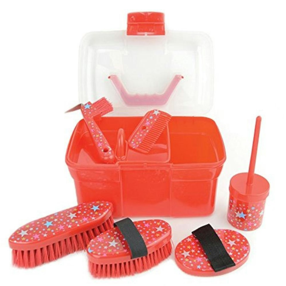 Lincoln Star Pattern Grooming Kit - Red - One Size
