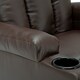 image 5 of Studio Bonded Leather Recliner w Drink Holders Sofa Chair (Brown)
