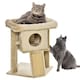 image 1 of PawHut Cat Tree Tower Indoor with Cats Scratching Post Cat House, Coffee