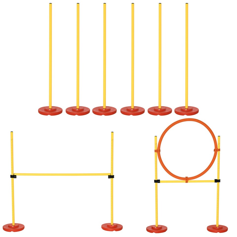 image 1 of PawHut Outdoor 3 PC Dog Pet Agility Training Garden Starter Obstacle Set for Dog